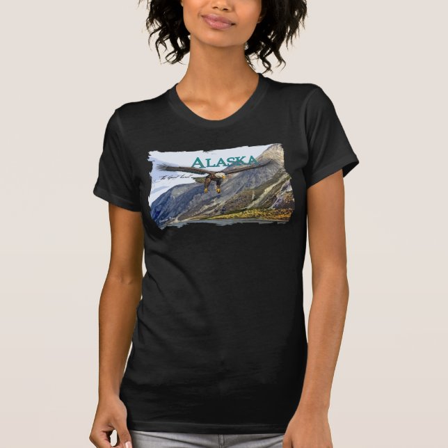 Camiseta Senhoras Twofer de Alaska completo (cabido) (Frente)