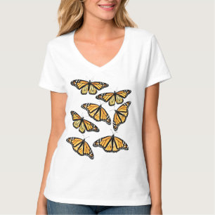 Camiseta Senhoras V Pescoço Várias Monarcas