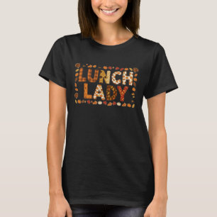 Camiseta Senhorita Almoço Escolar Comida de Peru na Cafeter