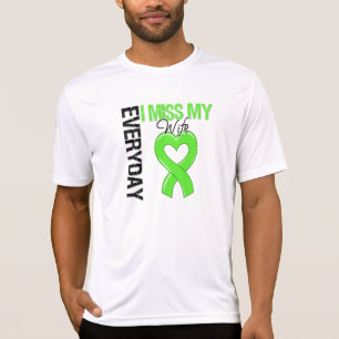 Camiseta Senhorita diária Meu Esposa do linfoma I