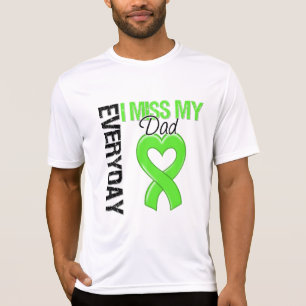 Camiseta Senhorita diária Meu Pai do linfoma I