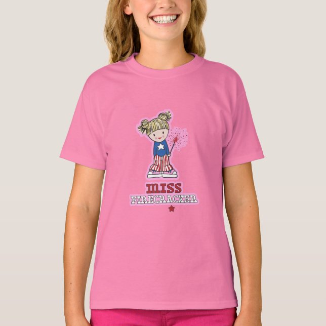 Camiseta Senhorita Firecracker Girls T-shirts (Frente)