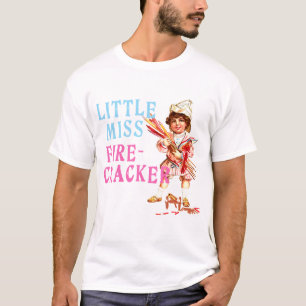 Camiseta Senhorita pequena Foguete Vintage Americana