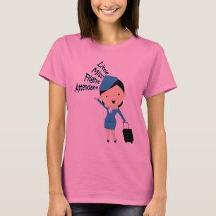 Camiseta Senhorita pequena hospedeiros de bordo