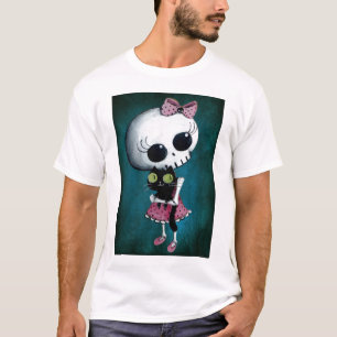 Camiseta Senhorita pequena Morte - beleza do Dia das Bruxas