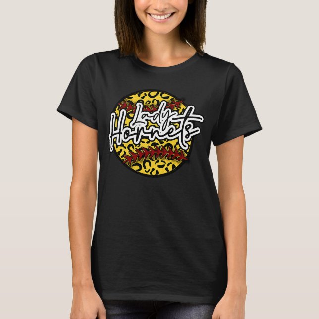 Camiseta SENHORNETS Leopard Cheetah Softball Trendy (Frente)