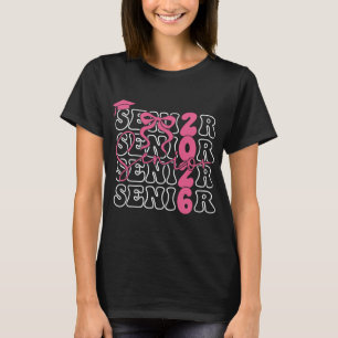 Camiseta Sênior 2026 Turma De 2026 Laço Rosa Coquete Format