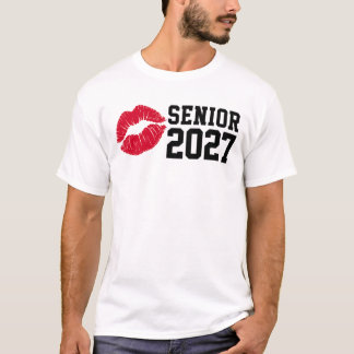 Camiseta Sênior 2027 Beijo Minha Turma Adeus Turma de 2027