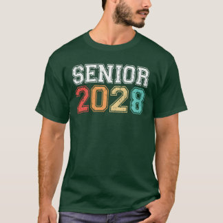 Camiseta Senior 2028 Graduation Retro Vintage girl