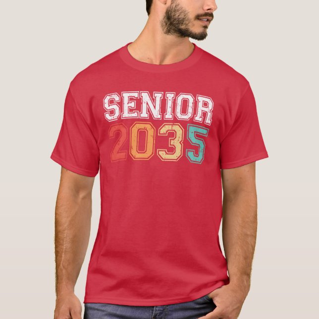 Camiseta Senior 2035 Graduation Retro Vintage funny (Frente)