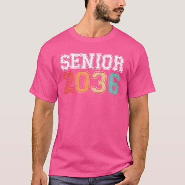 Camiseta Senior 2036 Graduation Retro Vintage funny (Frente)