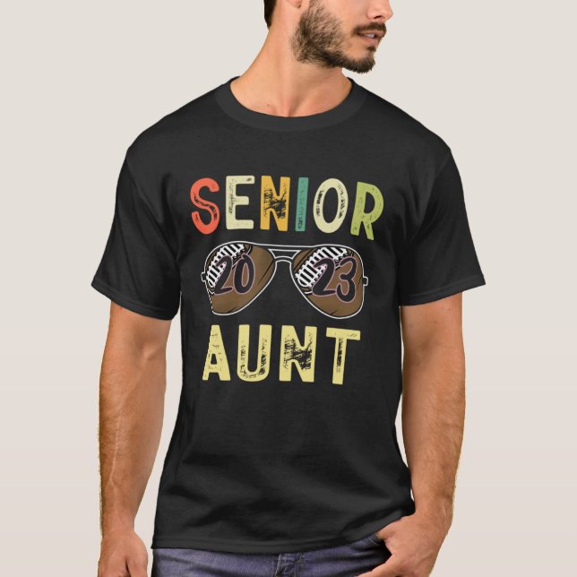 Camiseta Senior Aunt 2023 Cool Proud Aunt Football Senior G (Frente)