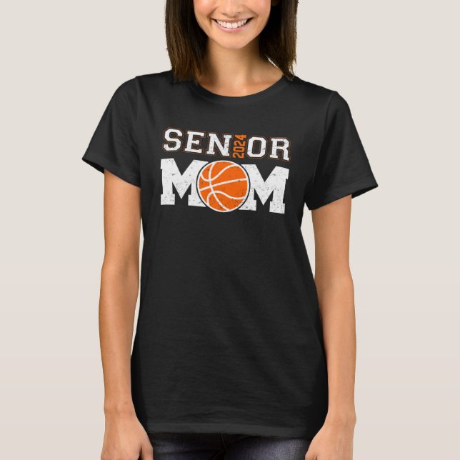 Camiseta Senior Basketball Mom Class Of 2024 Player Graduat (Frente)