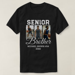 Camiseta Senior Brother Basketball Photo Collage Custom 