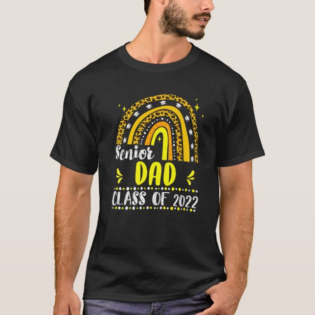Camiseta Senior Dad Class Of 2022 Graduation 2022 Leopard R (Frente)