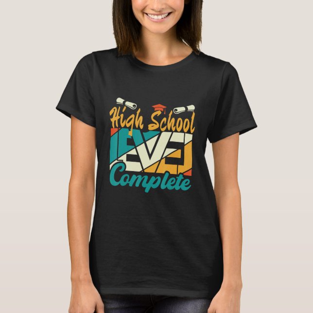 Camiseta Senior Gamer 2023 High School Level Complete 2023  (Frente)