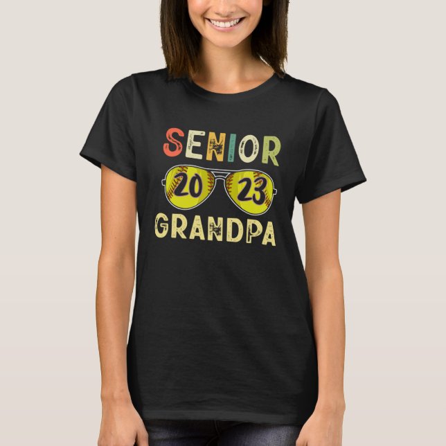 Camiseta Senior Grandpa 2023 Cool Proud Softball Senior Gra (Frente)