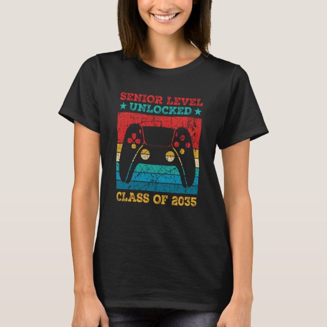 Camiseta Senior Level Unlocked Class Of 2035 (Frente)