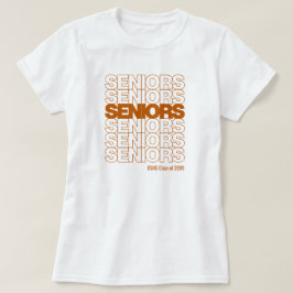 Camiseta Seniors Seniors Seniors Laranja Queimada
