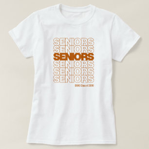 Camiseta Seniors Seniors Seniors Laranja Queimada