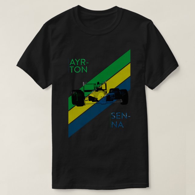 Camiseta Senna F1 Vintage (Frente do Design)