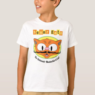 Camiseta Señor Gato™ O Debonair Mustachio'd Cat!