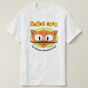 Camiseta Señor Gato™ O Gato Bigodudo Debonair!