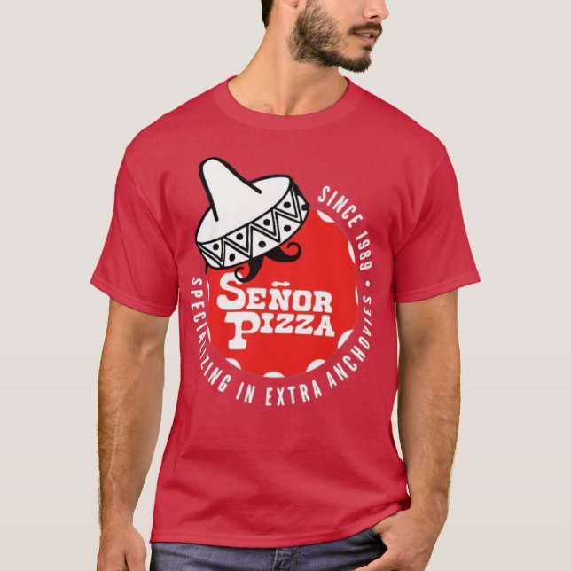 Camiseta Señor Pizza - Anchovies Extra (Frente)