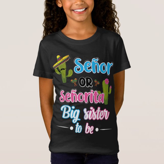 Camiseta Senora Ou Senorita Irmã Grande Mexicana Fiesta Gên (Frente)