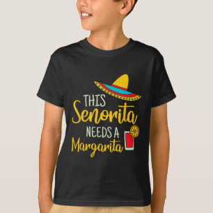 Camiseta Senorita Margarita Mexicana Fiesta Funny Cinco De