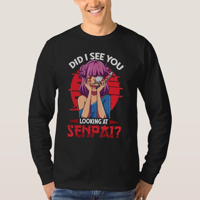 Camiseta Senpai Bloody Girl Knife Eye Patch (Frente)