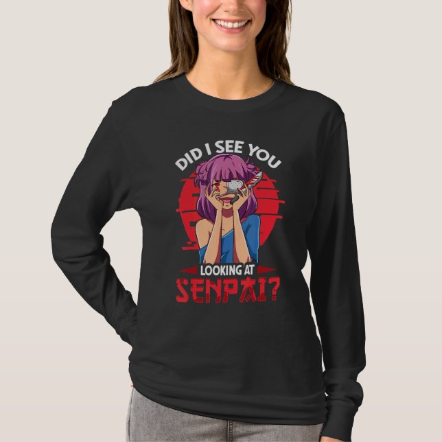Camiseta Senpai Bloody Girl Knife Eye Patch (Frente)