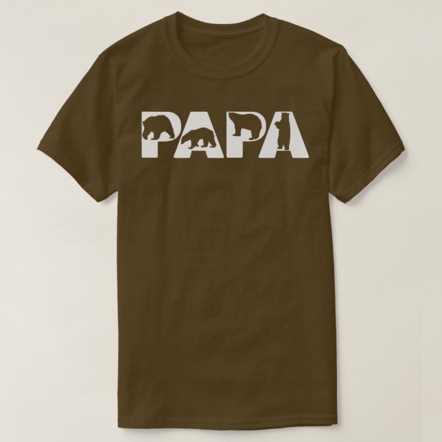 Camiseta Sens Engraçado Papá Urso Pai Engraçado Urso Engraç (Frente do Design)
