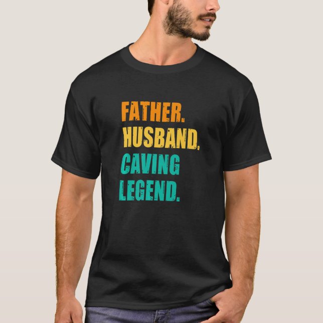 Camiseta Sens Padre Husband Caving Legenda Speleology Spelu (Frente)
