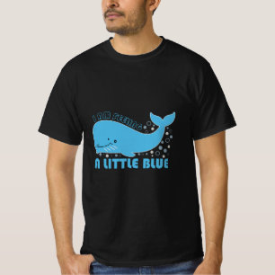 Camiseta Sensação de azul de baleia