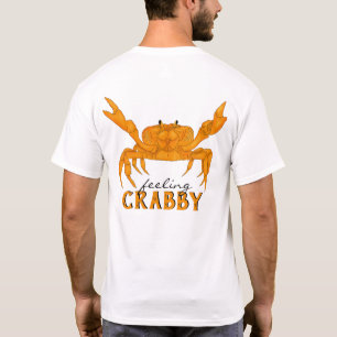 Camiseta Sensação de caranguejo, caranguejo laranja