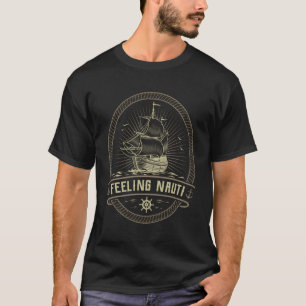 Camiseta Sensação de Nauti Náutico Ancorar Pirata Velejando