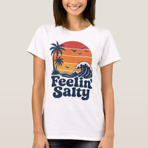 Camiseta Sensação Divertida Praia Salgada Férias de Verão V