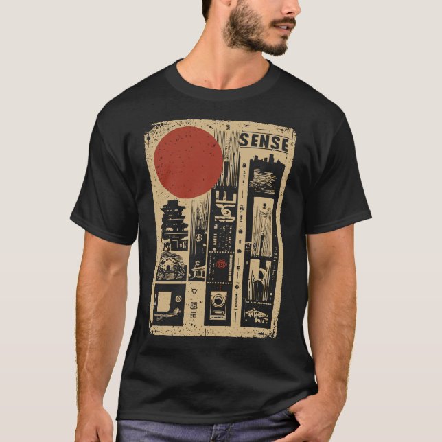 Camiseta SENSE Urban Japonês | Grunge Retroativo (Frente)