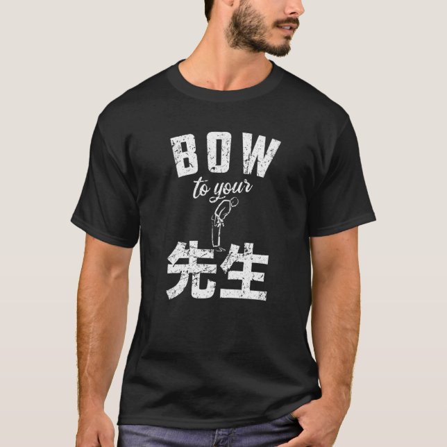 Camiseta Sensei Arco Para O Seu Professor Educador Karate (Frente)
