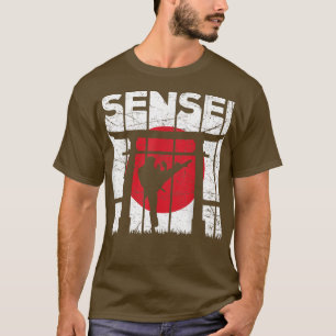 Camiseta Sensei Japonês Flag Martii Arts Torii Gate Vinta