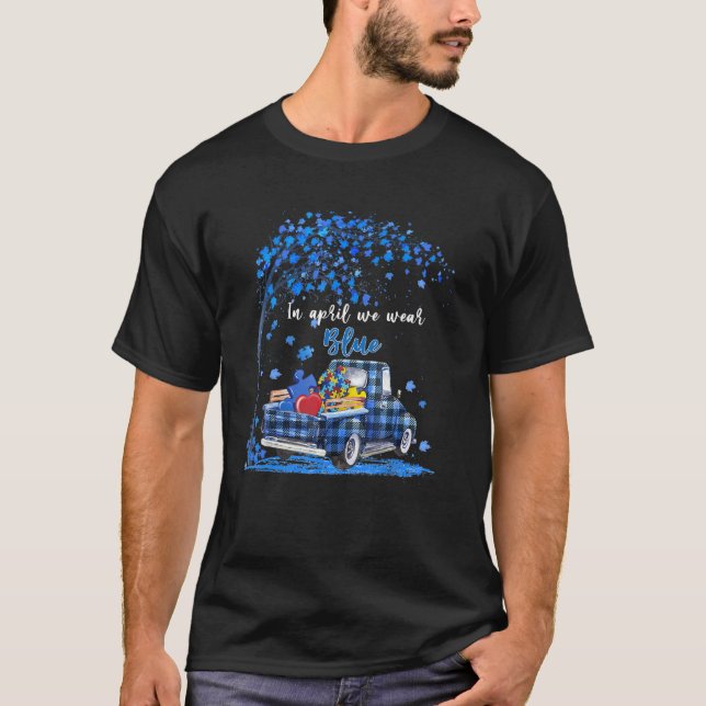 Camiseta Sensibilização Autismo Em Abril Nós Vestimos Blue  (Frente)