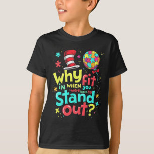 Camiseta Sensibilização Autismo Por Que Ajustado No Gato De