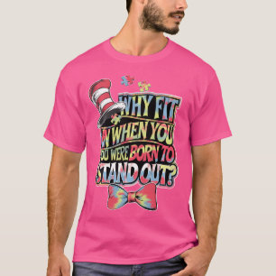 Camiseta Sensibilização Autismo Por Que Ajustado No Gato De