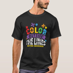 Camiseta Sensibilização Autista, Cor Fora Das Linhas, Supor