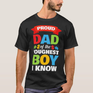 Camiseta Sensibilização autista Mês Mens Orgulhosos Pai Aut