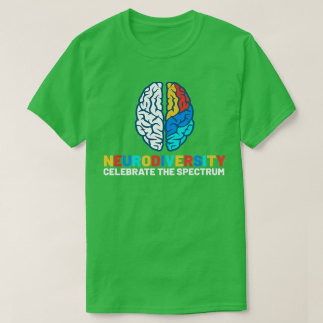 Camiseta Sensibilização Autista Mês Neurodiversidade ADHD A (Frente do Design)