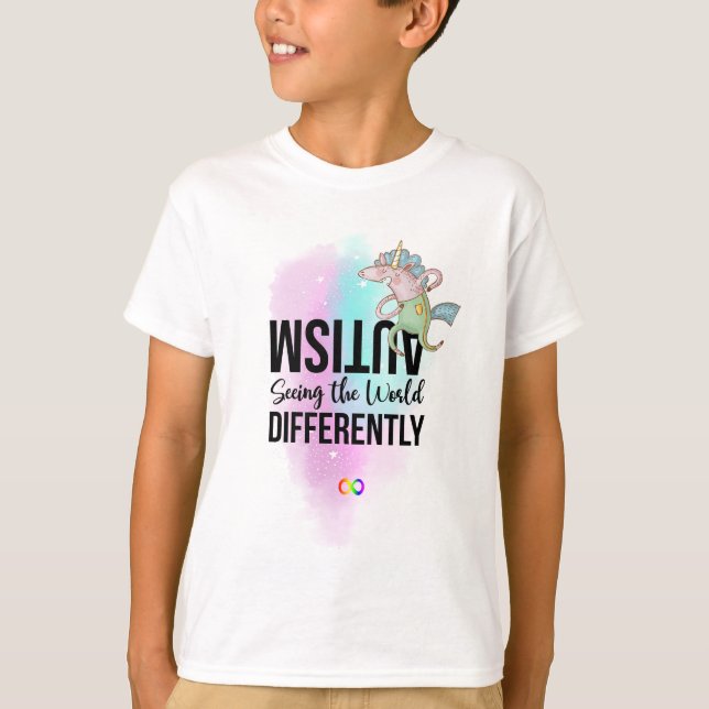 Camiseta Sensibilização Autista Vendo Diferente Neurodivers (Frente)