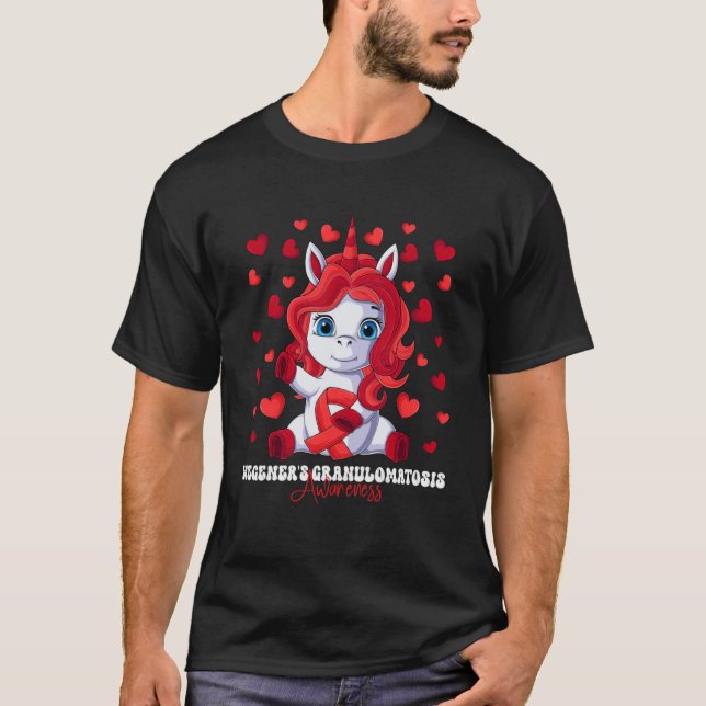 Camiseta Sensibilização da Granulomatose de Wegener Mês Rib (Frente)