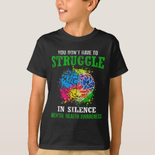 Camiseta Sensibilização Da Saúde Mês Luta Contra A Doença M
